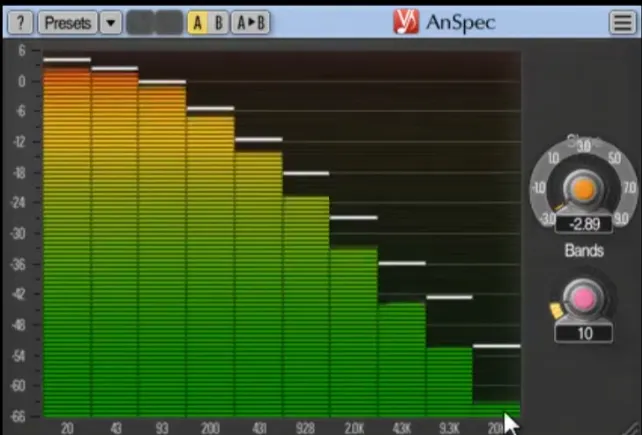 [平滑频谱分析仪] Voxengo AnSpec v1.9 VST VST3 AU AAX[WiN, MacOSX]（40MB)-匠心音频资源网